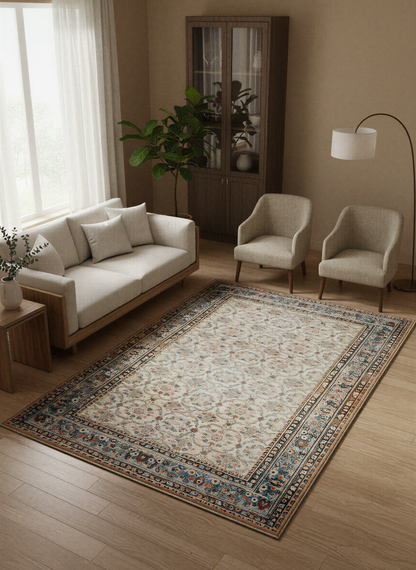 Arte VN020 Vintage Klasik Desenli Dekoratif Şönil Halı