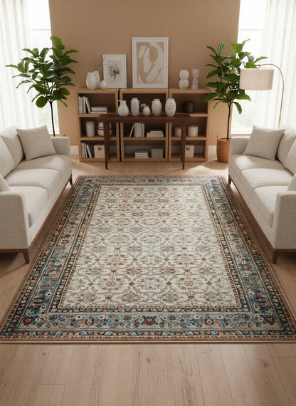 Arte VN020 Vintage Klasik Desenli Dekoratif Şönil Halı