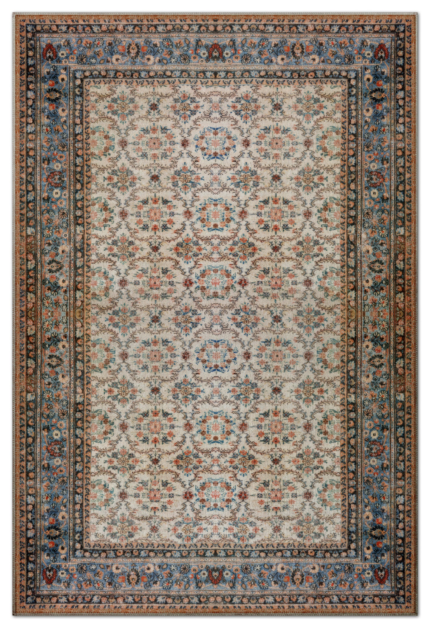 Arte VN020 Vintage Klasik Desenli Dekoratif Şönil Halı