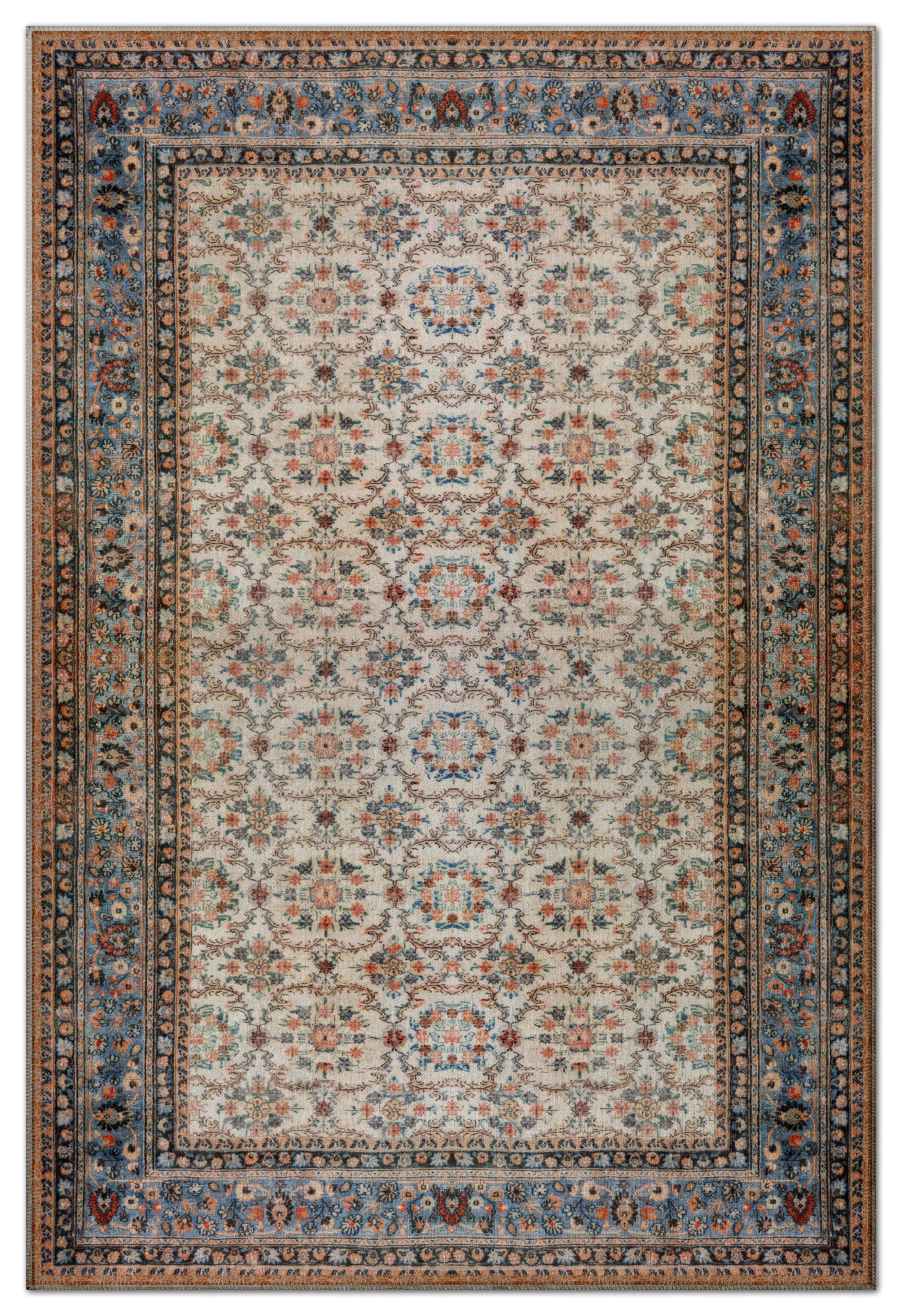 Arte VN020 Vintage Klasik Desenli Dekoratif Şönil Halı