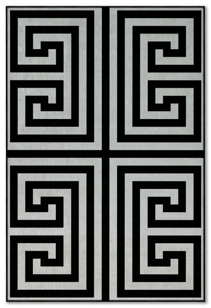 Arte VN024 Modern Geometrik Labirent Desenli Dekoratif Şönil Halı