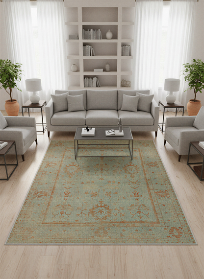 Arte VN025 Vintage Klasik Desenli Dekoratif Şönil Halı