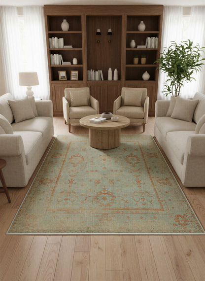 Arte VN025 Vintage Klasik Desenli Dekoratif Şönil Halı