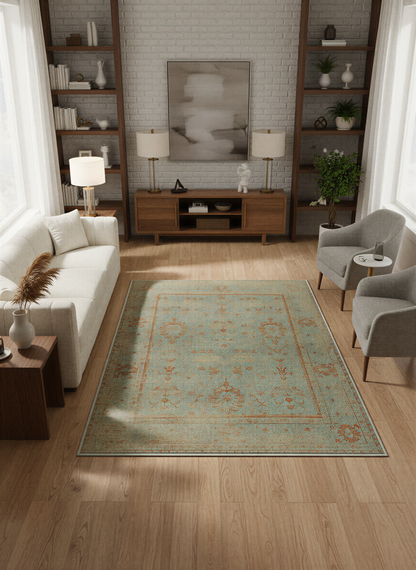 Arte VN025 Vintage Klasik Desenli Dekoratif Şönil Halı