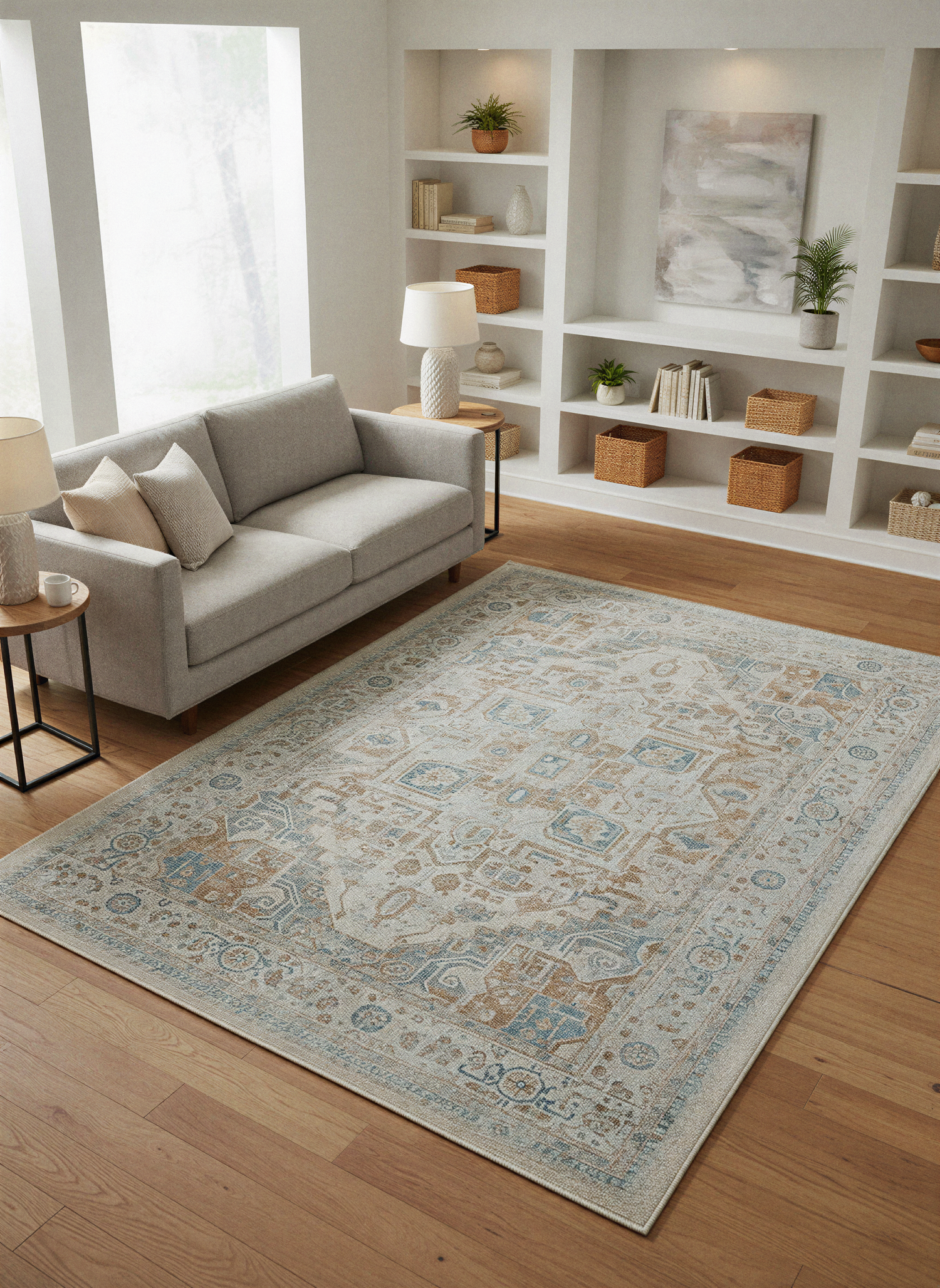 Arte VN026 Vintage Klasik Desenli Dekoratif Şönil Halı