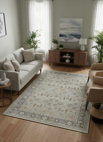 Arte VN027 Vintage Klasik Desenli Dekoratif Şönil Halı