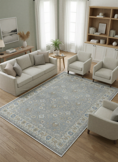 Arte VN028 Vintage Klasik Desenli Dekoratif Şönil Halı