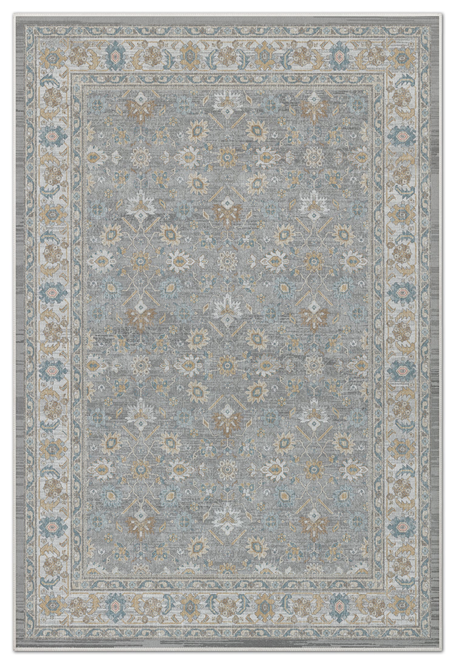 Arte VN028 Vintage Klasik Desenli Dekoratif Şönil Halı