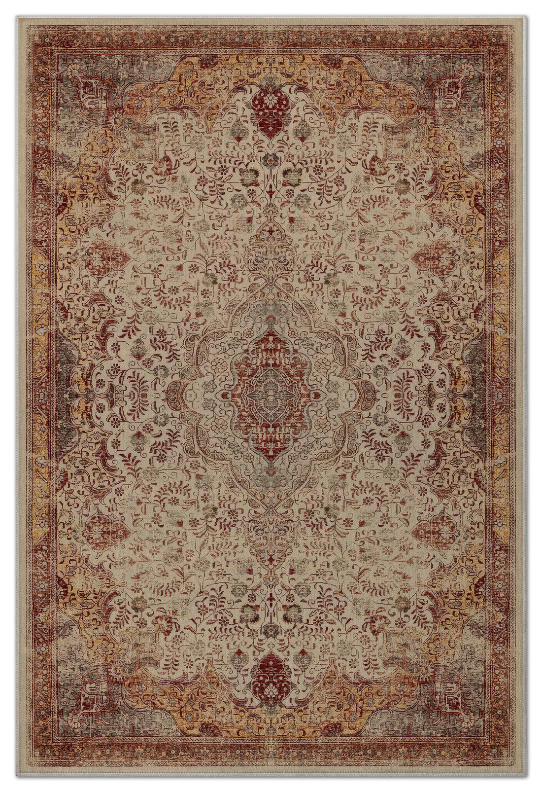 Arte VN030 Vintage Klasik Desenli Dekoratif Şönil Halı