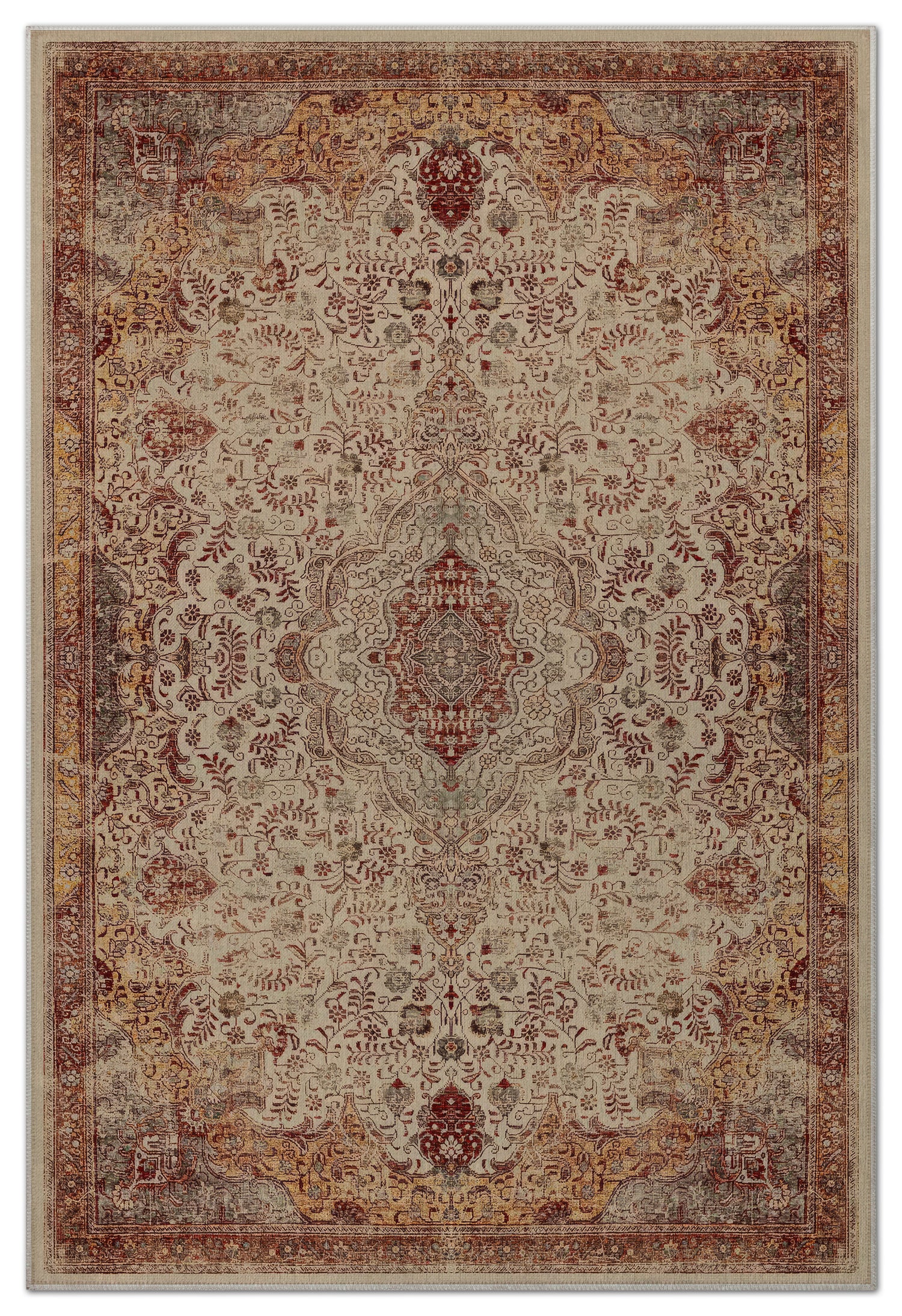 Arte VN030 Vintage Klasik Desenli Dekoratif Şönil Halı