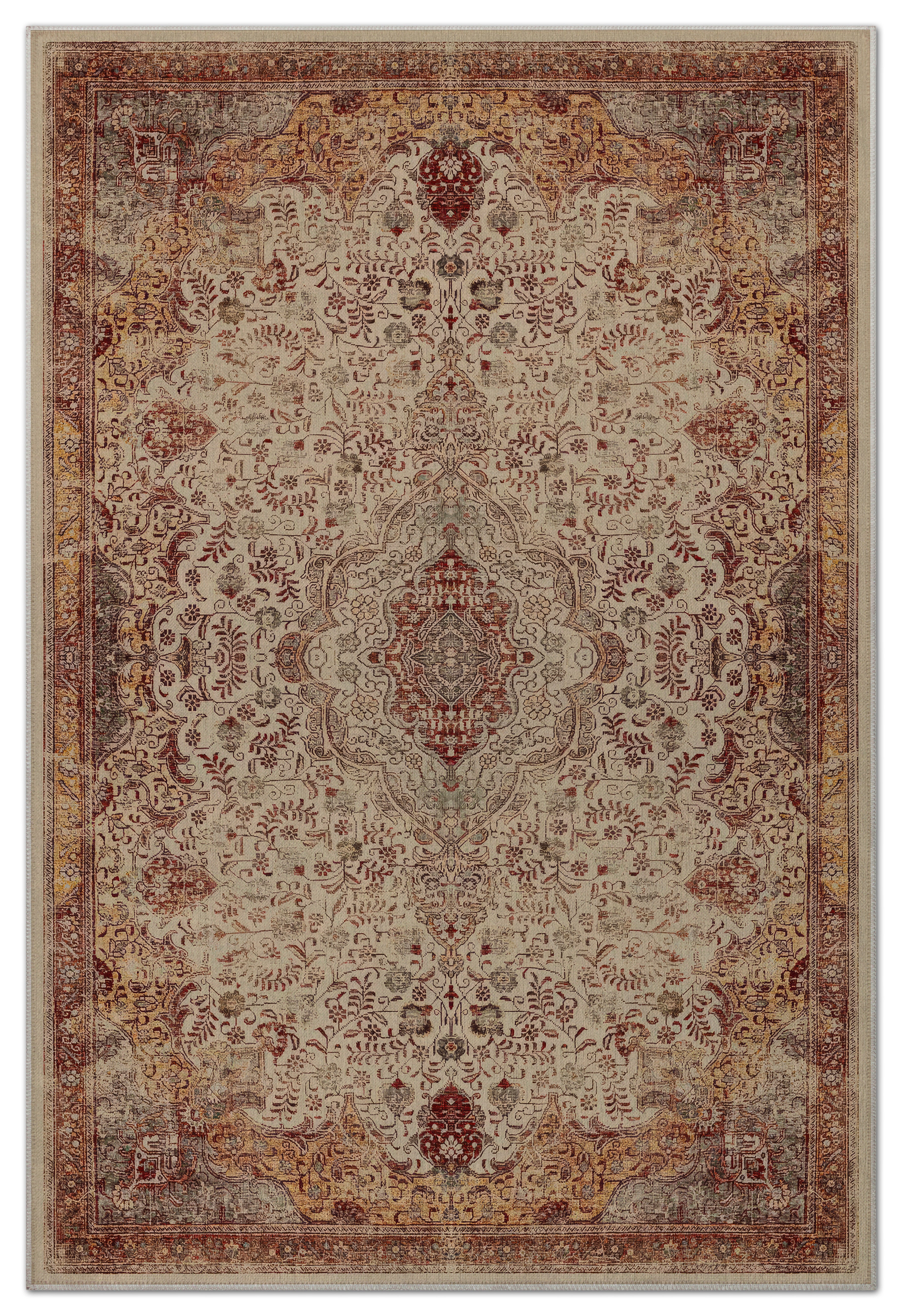 Arte VN030 Vintage Klasik Desenli Dekoratif Şönil Halı