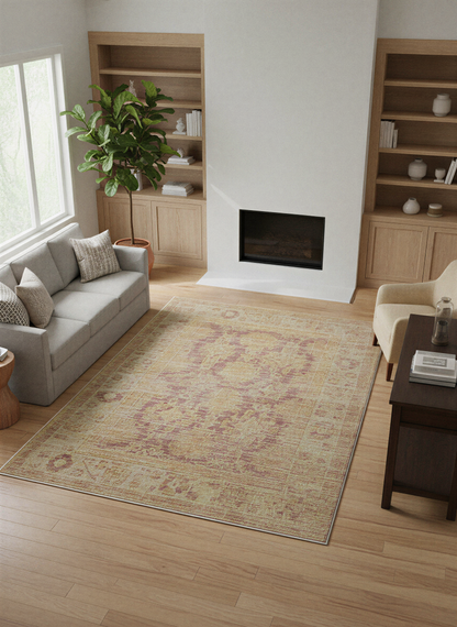 Arte VN031 Vintage Klasik Desenli Dekoratif Şönil Halı