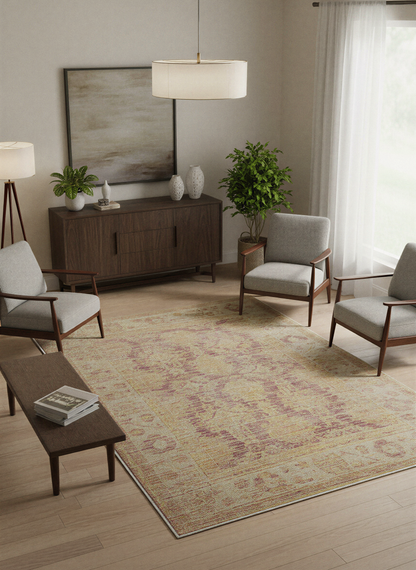 Arte VN031 Vintage Klasik Desenli Dekoratif Şönil Halı