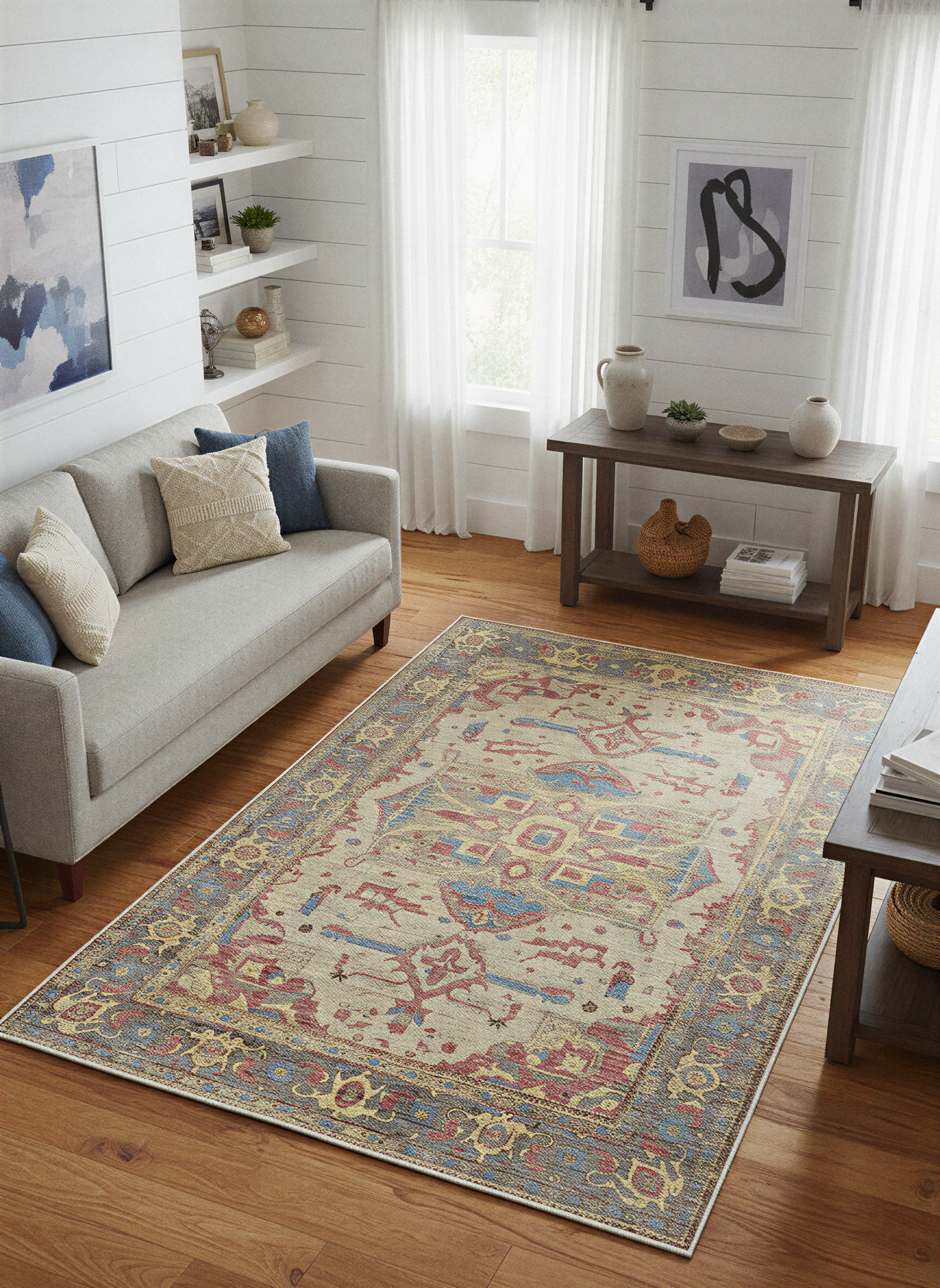 Arte VN032 Vintage Klasik Desenli Dekoratif Şönil Halı