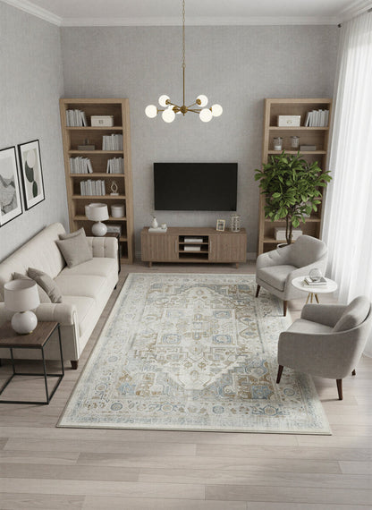 Arte VN033-1 Vintage Klasik Desenli Dekoratif Şönil Halı