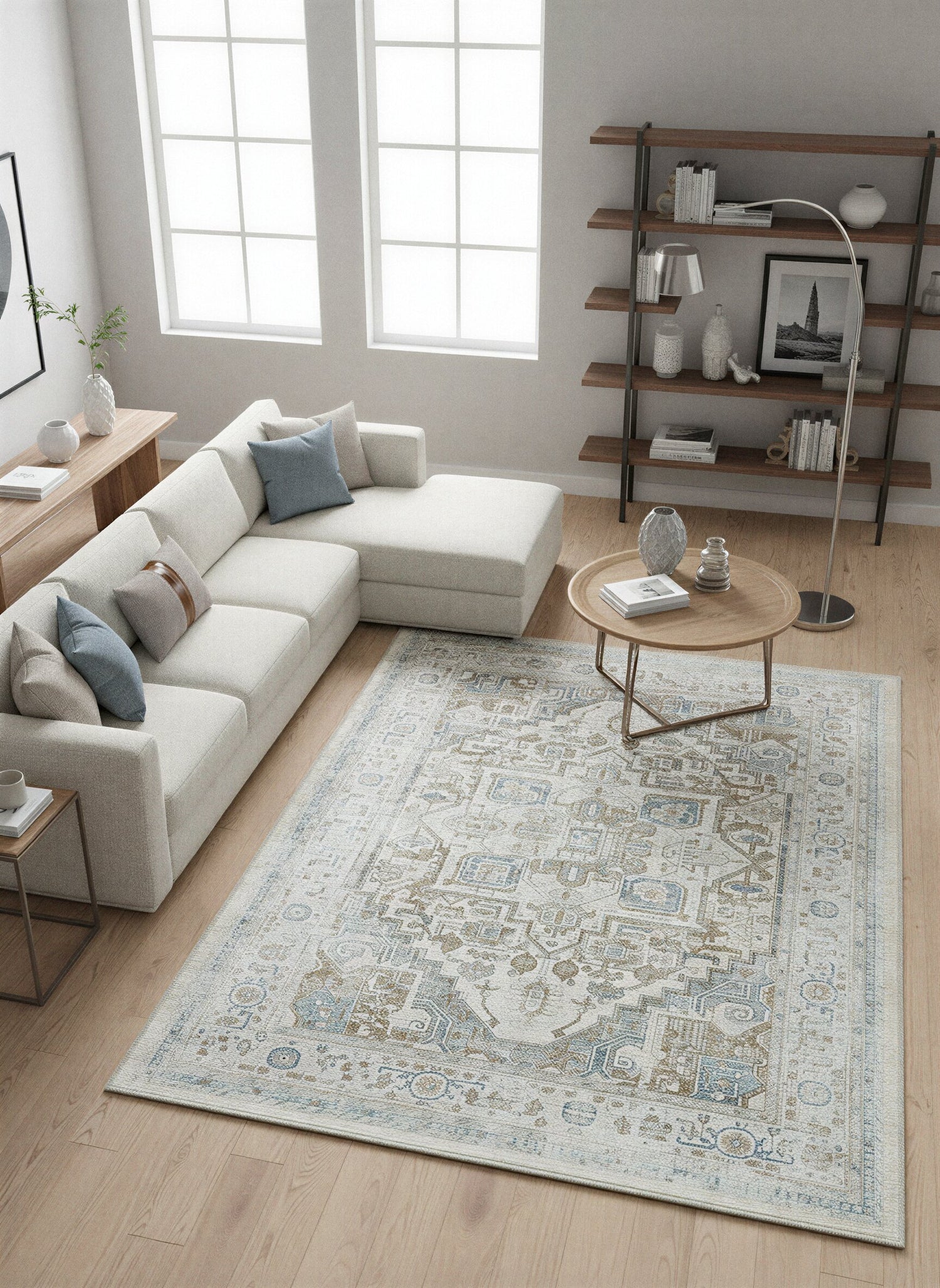 Arte VN033-1 Vintage Klasik Desenli Dekoratif Şönil Halı