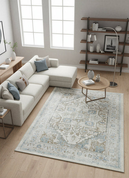 Arte VN033-1 Vintage Klasik Desenli Dekoratif Şönil Halı