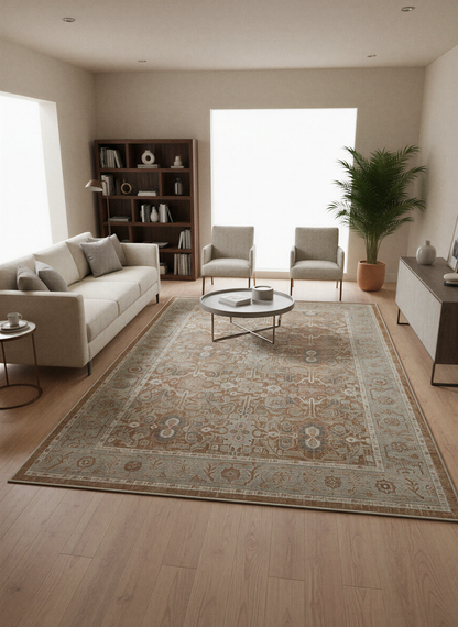 Arte VN035 Vintage Klasik Desenli Dekoratif Şönil Halı