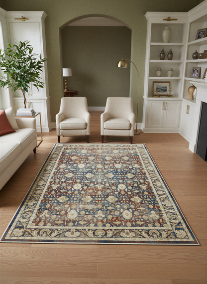 Arte VN036 Vintage Klasik Desenli Dekoratif Şönil Halı