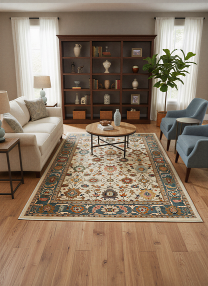 Arte VN038 Vintage Klasik Desenli Dekoratif Şönil Halı