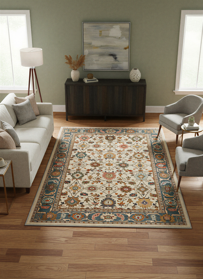 Arte VN038 Vintage Klasik Desenli Dekoratif Şönil Halı