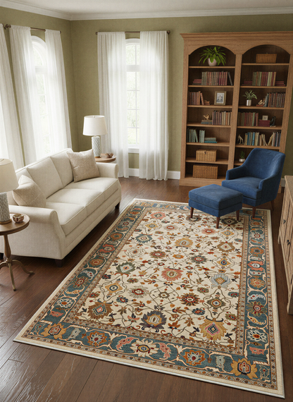 Arte VN038 Vintage Klasik Desenli Dekoratif Şönil Halı