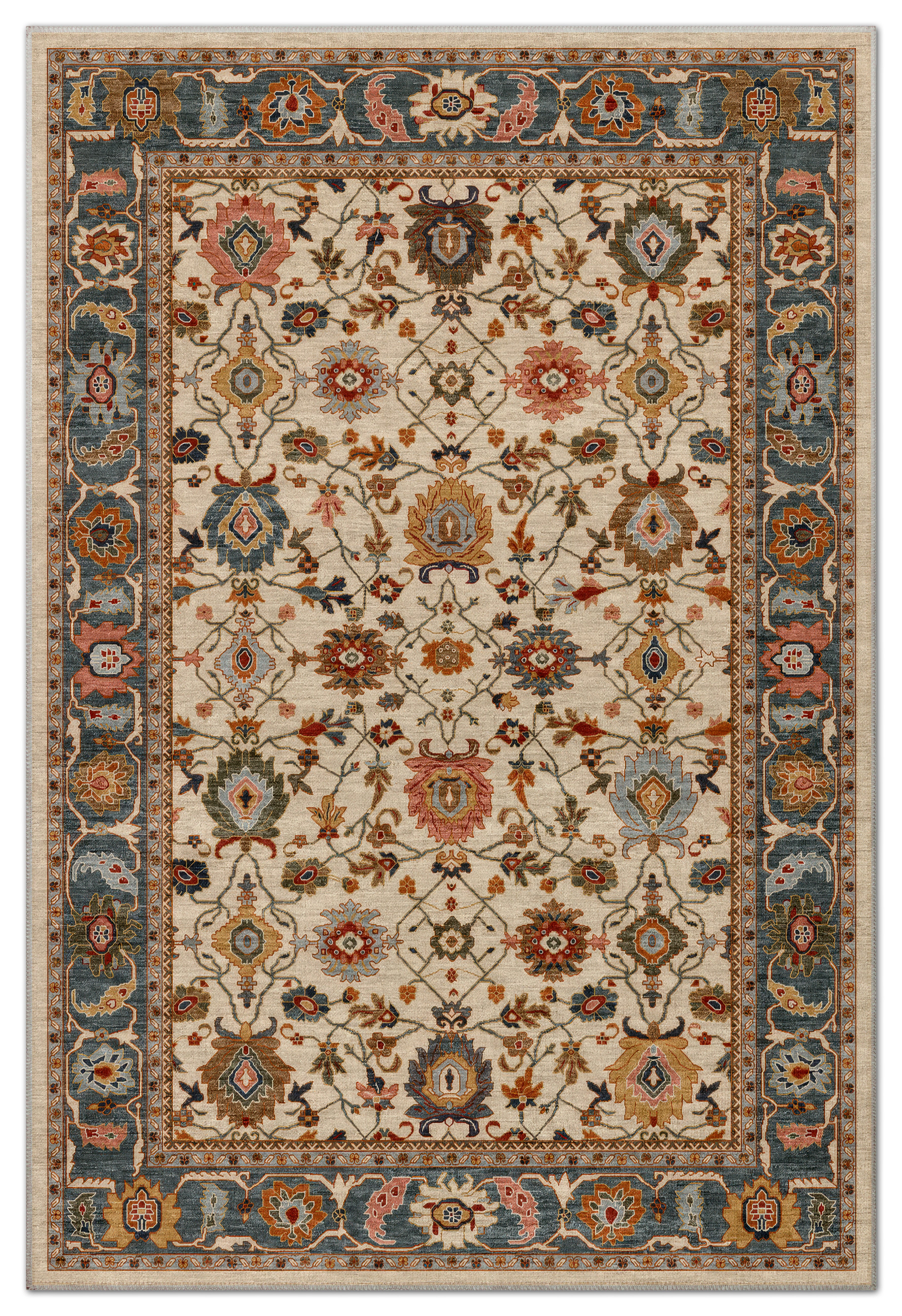 Arte VN038 Vintage Klasik Desenli Dekoratif Şönil Halı