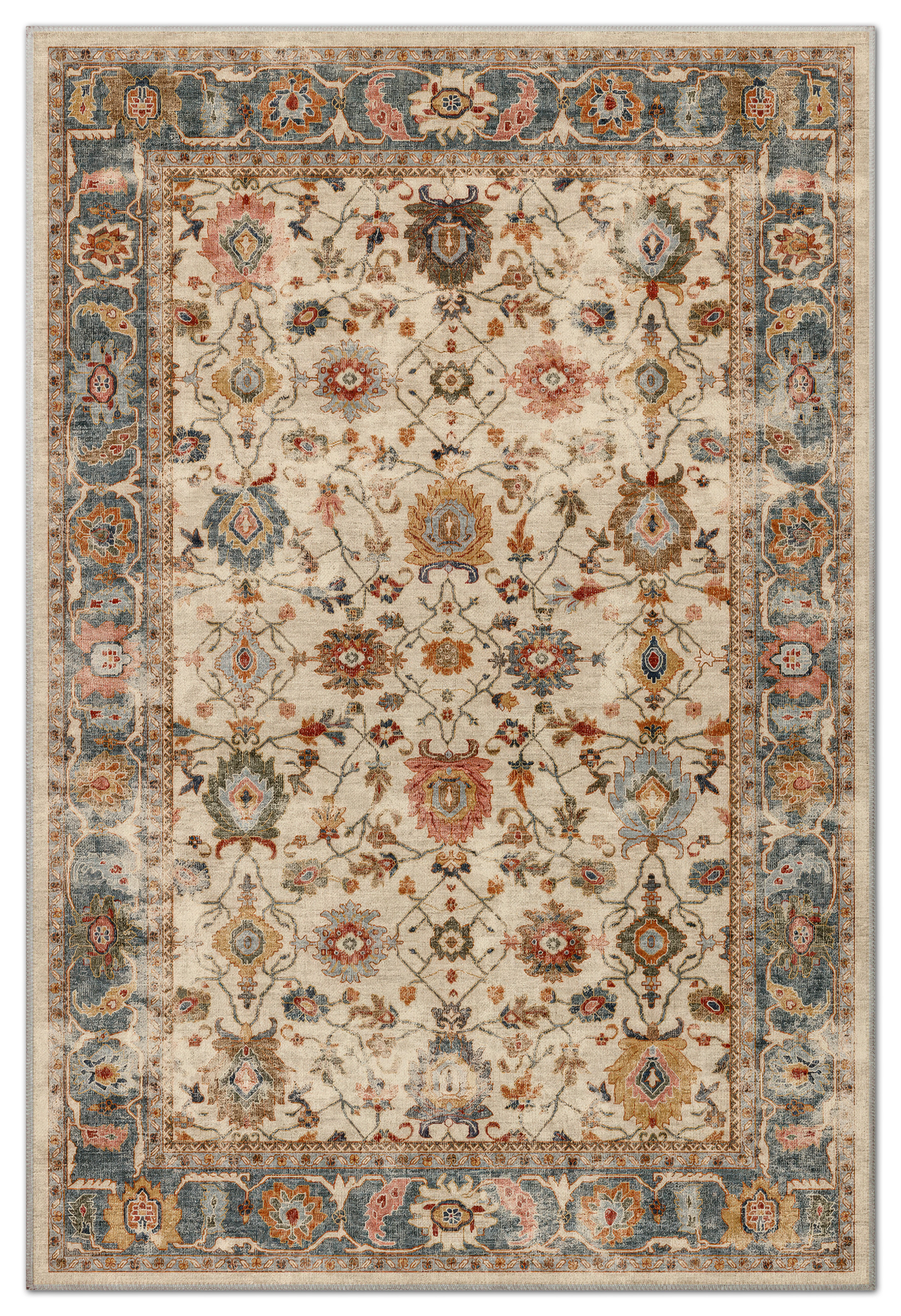 Arte VN039 Vintage Klasik Desenli Dekoratif Şönil Halı