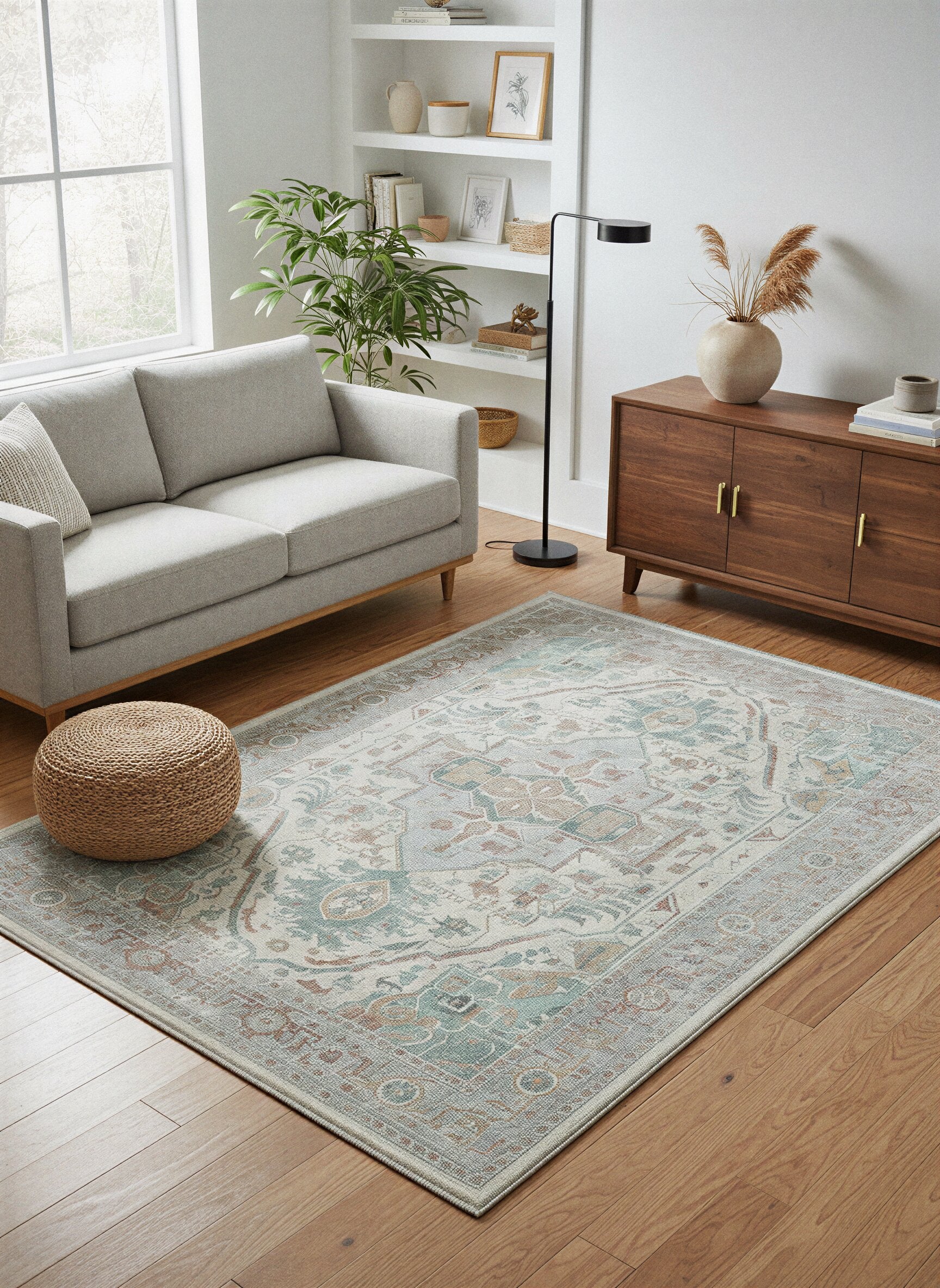 Arte VN040-2 Vintage Klasik Desenli Dekoratif Şönil Halı