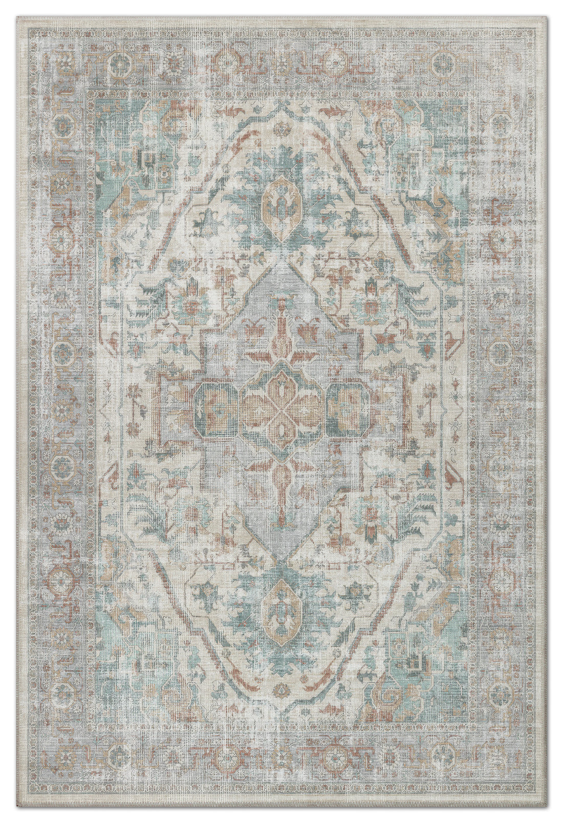 Arte VN040-2 Vintage Klasik Desenli Dekoratif Şönil Halı