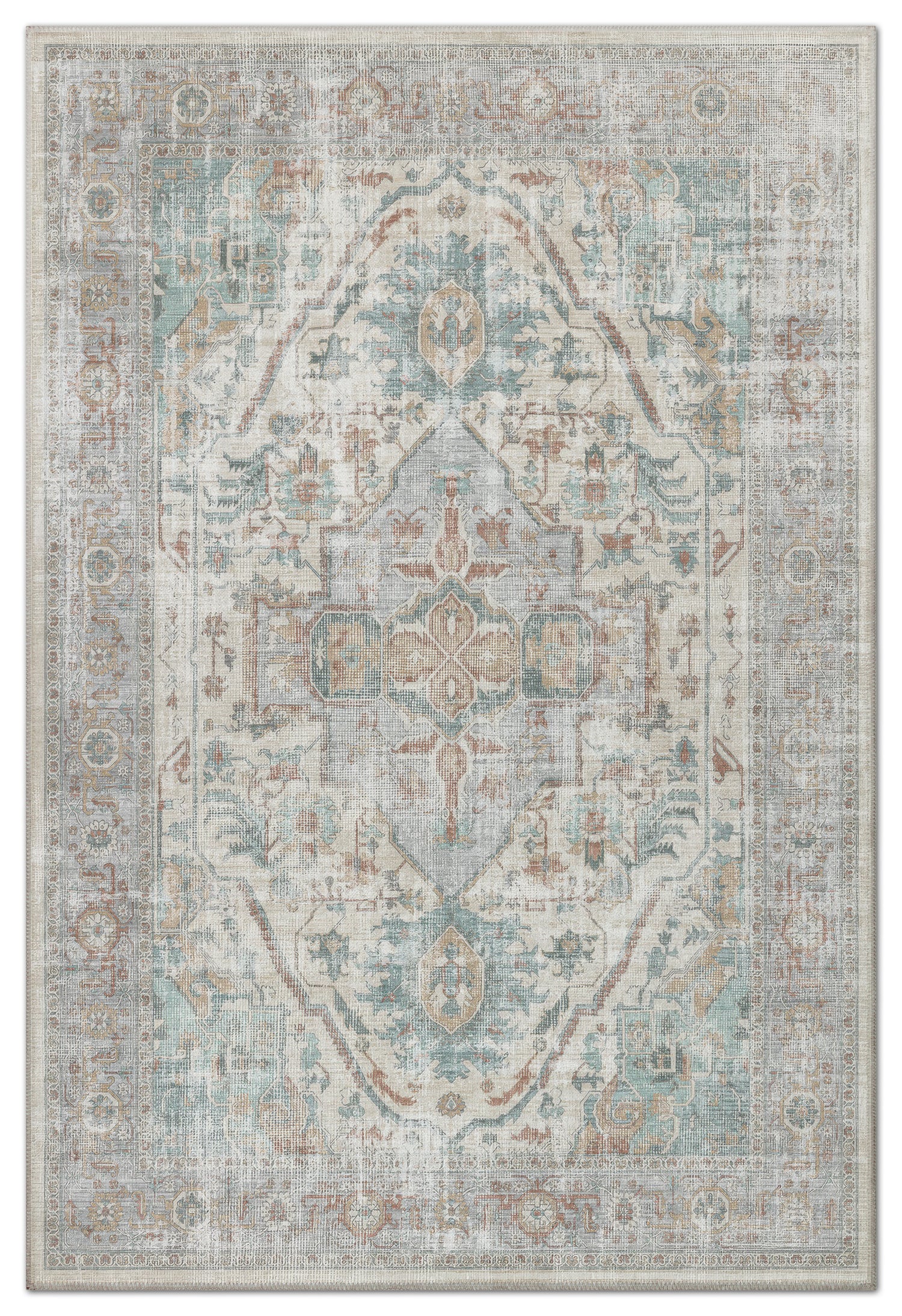 Arte VN040-2 Vintage Klasik Desenli Dekoratif Şönil Halı