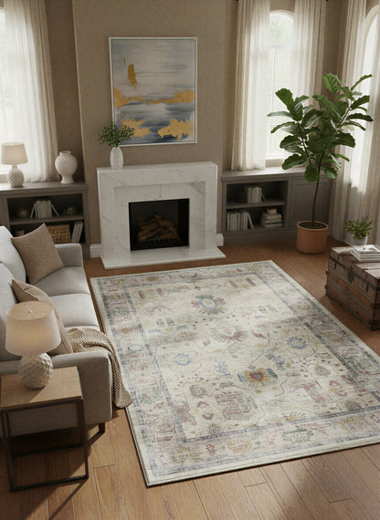 Arte VN041 Vintage Klasik Desenli Dekoratif Şönil Halı