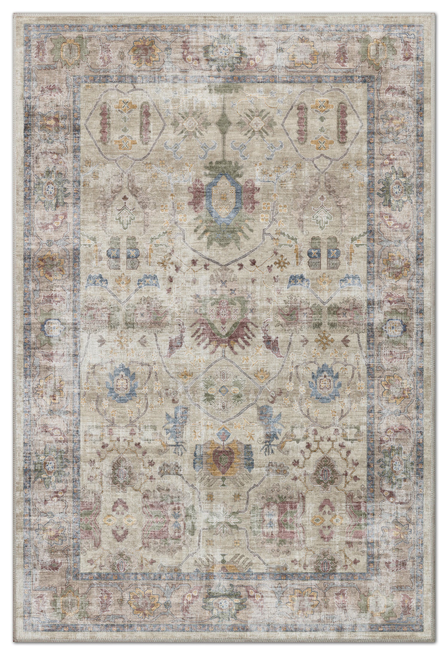 Arte VN041 Vintage Klasik Desenli Dekoratif Şönil Halı