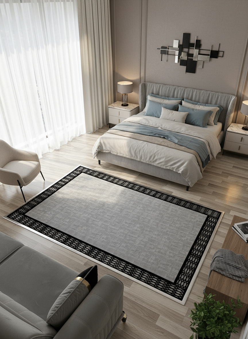 Royal Serisi Ayışığı - El İşçiliği ile Üretilmiş Varaklı Deri Dekoratif Halı