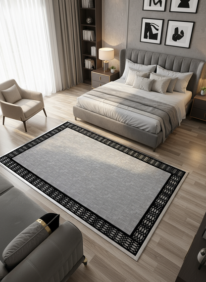 Royal Serisi Ayışığı - El İşçiliği ile Üretilmiş Varaklı Deri Dekoratif Halı