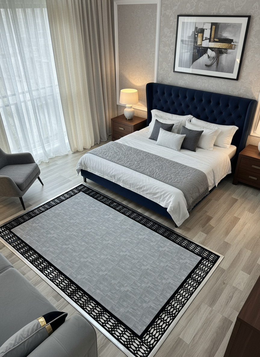 Royal Serisi Ayışığı - El İşçiliği ile Üretilmiş Varaklı Deri Dekoratif Halı