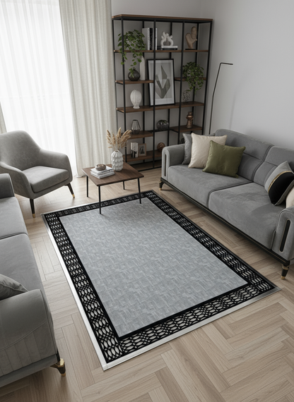 Royal Serisi Ayışığı - El İşçiliği ile Üretilmiş Varaklı Deri Dekoratif Halı