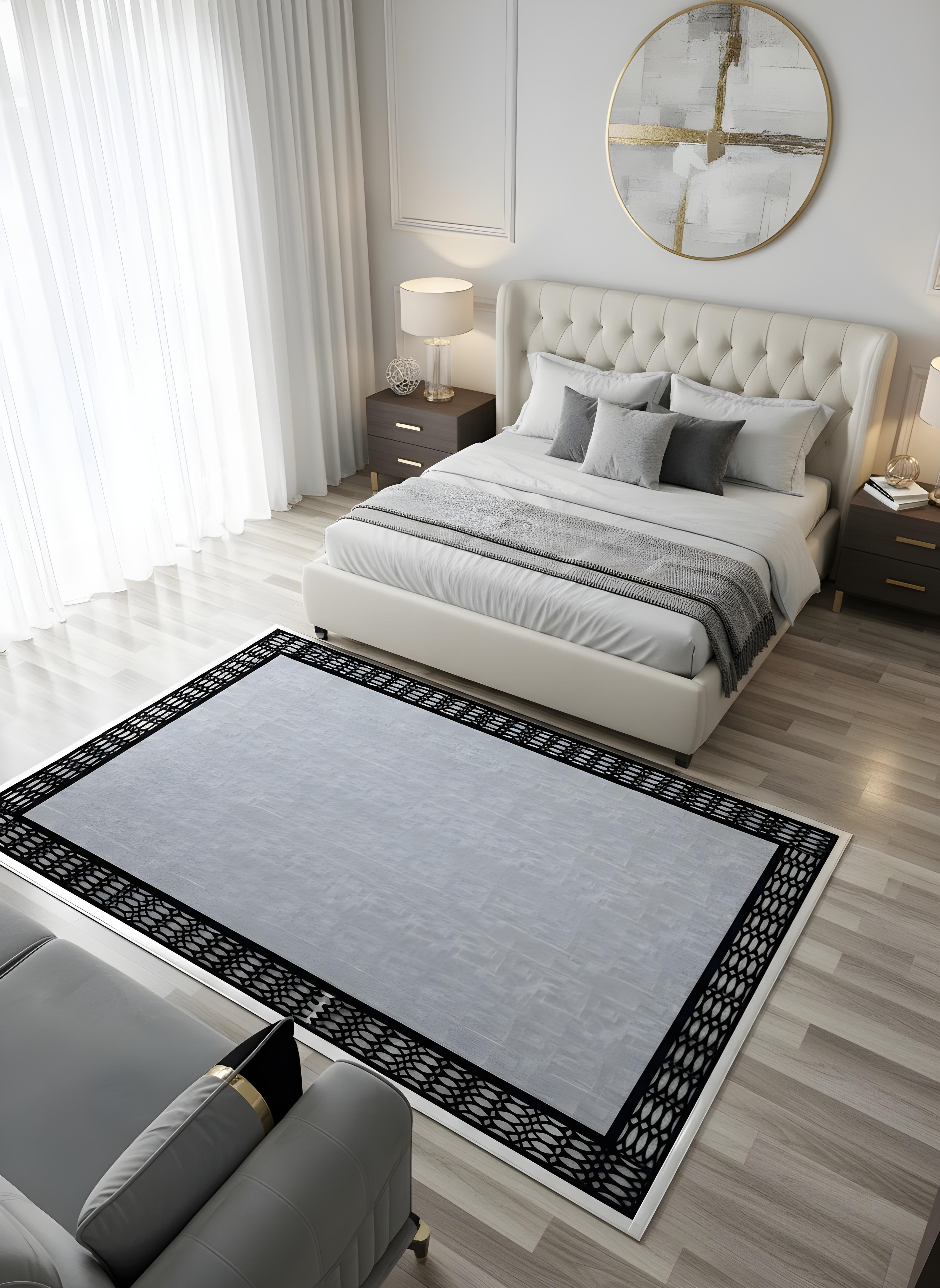 Royal Serisi Ayışığı - El İşçiliği ile Üretilmiş Varaklı Deri Dekoratif Halı