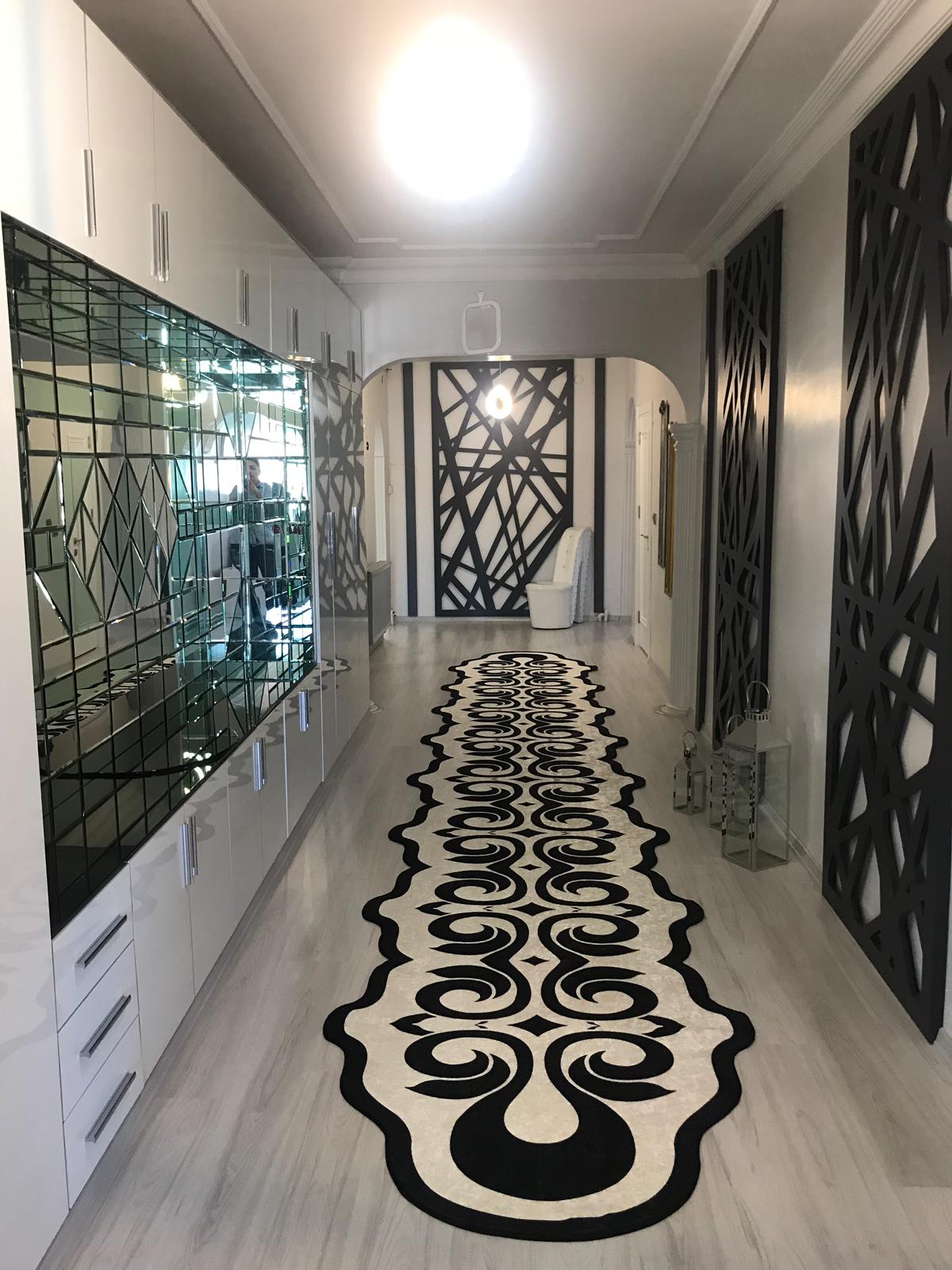 BERİL - %100 Pamuk Dokuma Taban Makinede Yıkanabilir Kaymaz Halı