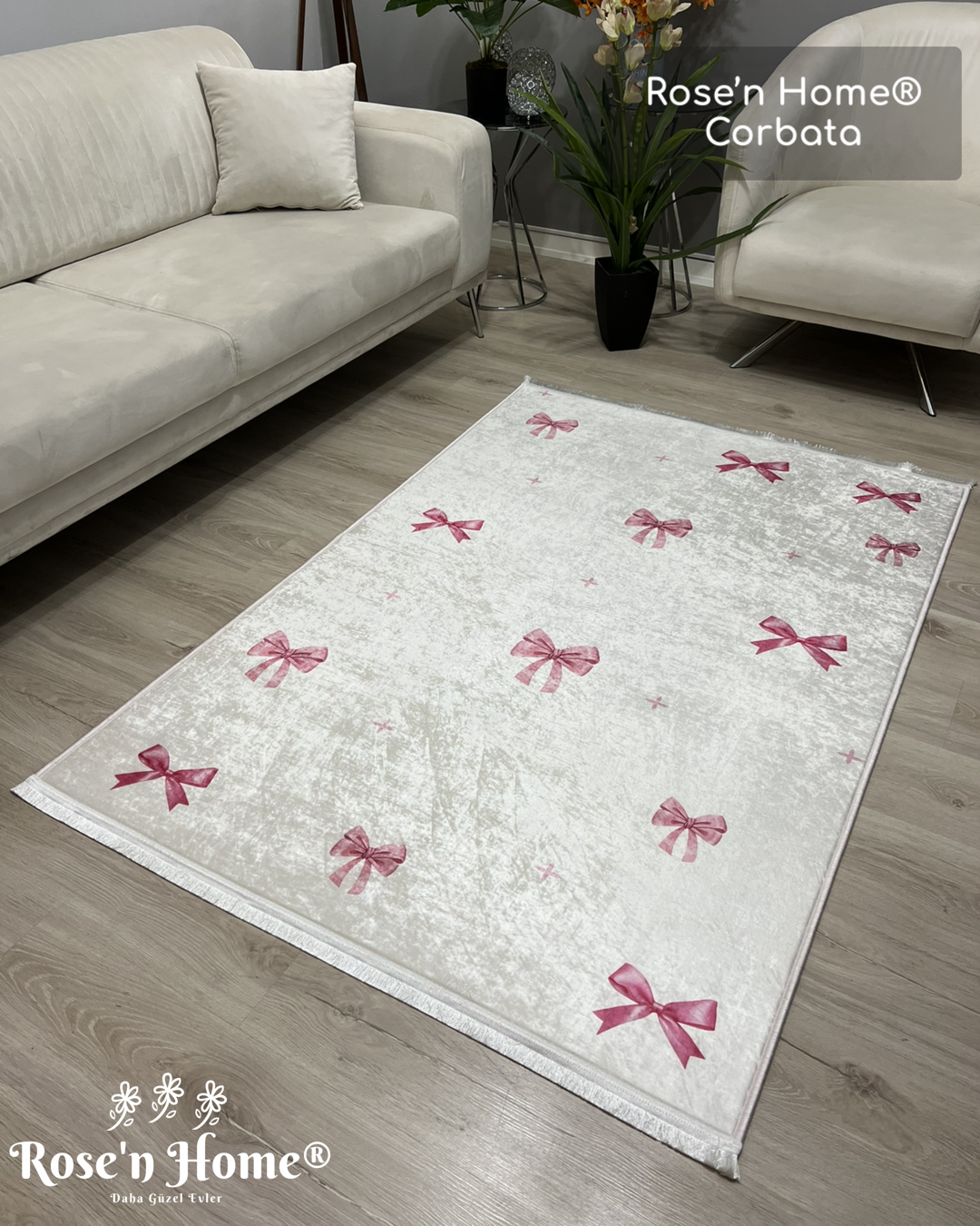 CORBATA - %100 Pamuk Dokuma Taban Makinede Yıkanabilir Kaymaz Halı