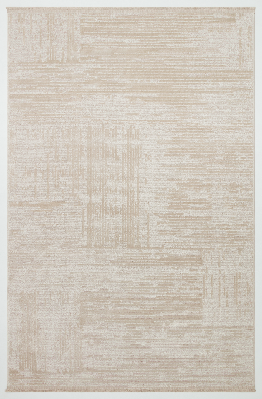 İCON A-5307 BEJ Modern Geometrik Desenli Salon Koridor Mutfak Halısı
