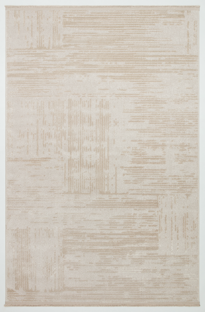 İCON A-5307 BEJ Modern Geometrik Desenli Salon Koridor Mutfak Halısı