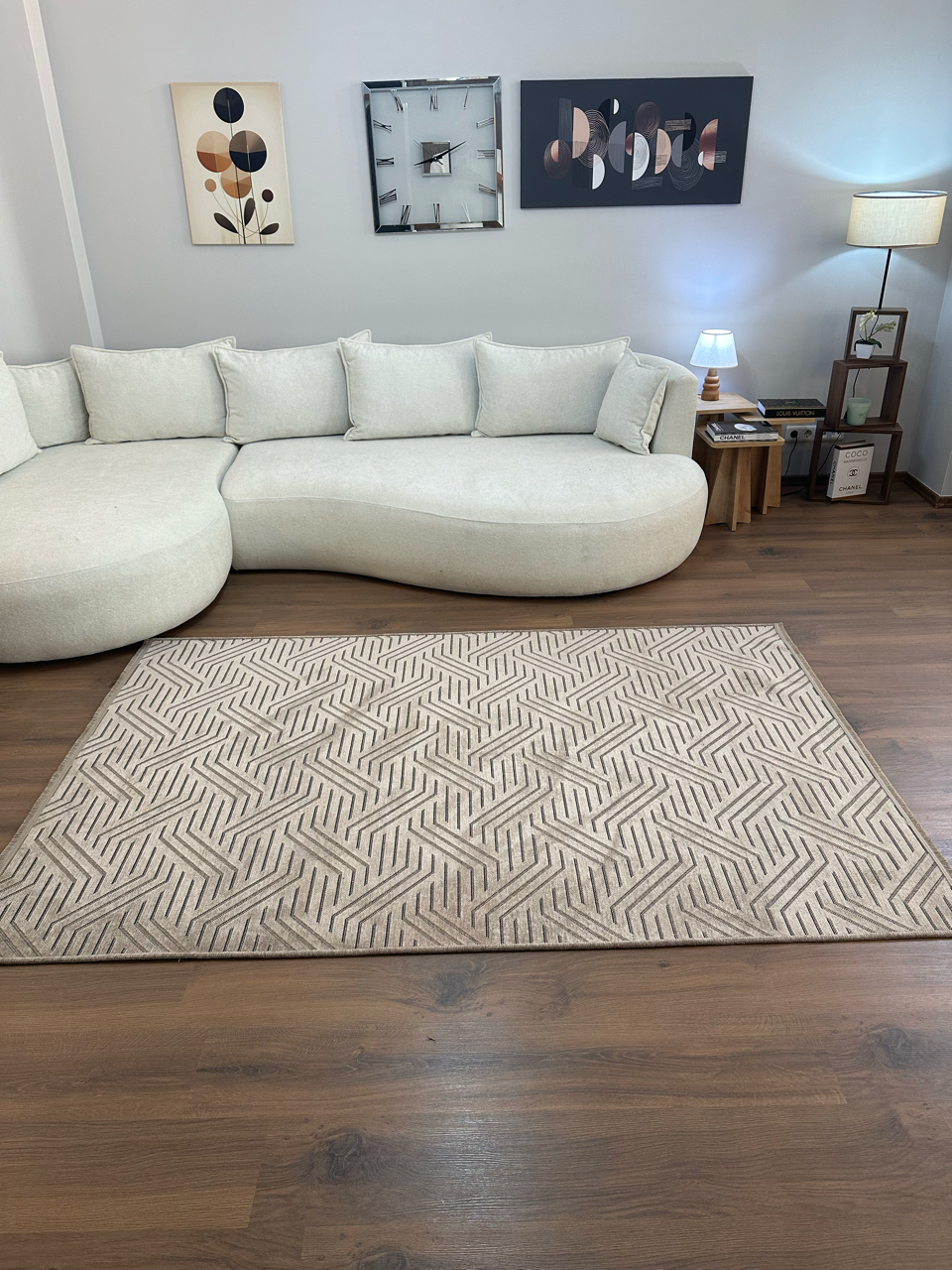 ŞÖNİL PERLA - VİZON Kaymaz Taban Salon Şönil Kilim Dokuma Halı