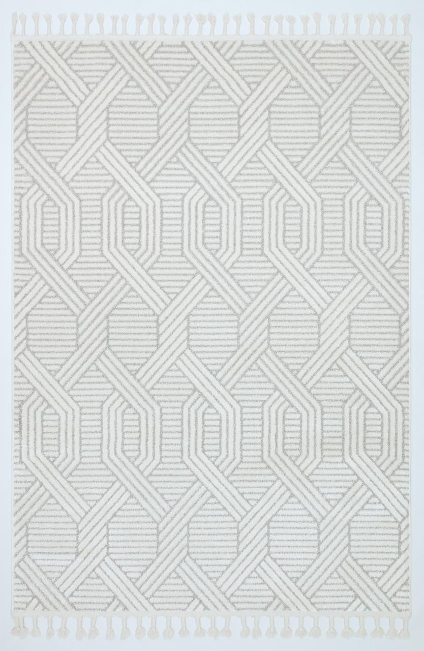 PALERMO A-10502 GRİ Sık Dokuma Modern Geometrik Desenli Salon Koridor Mutfak Halısı