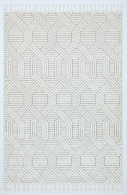 PALERMO A-10502 GRİ Sık Dokuma Modern Geometrik Desenli Salon Koridor Mutfak Halısı