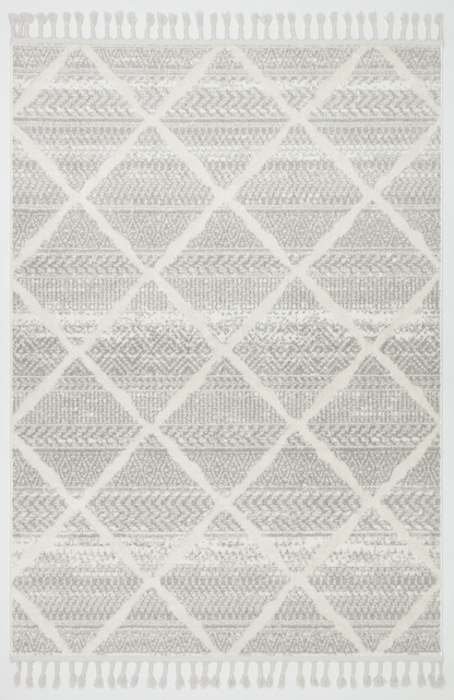 PALERMO A-10692 GRİ Sık Dokuma Modern Geometrik Desenli Salon Koridor Mutfak Halısı