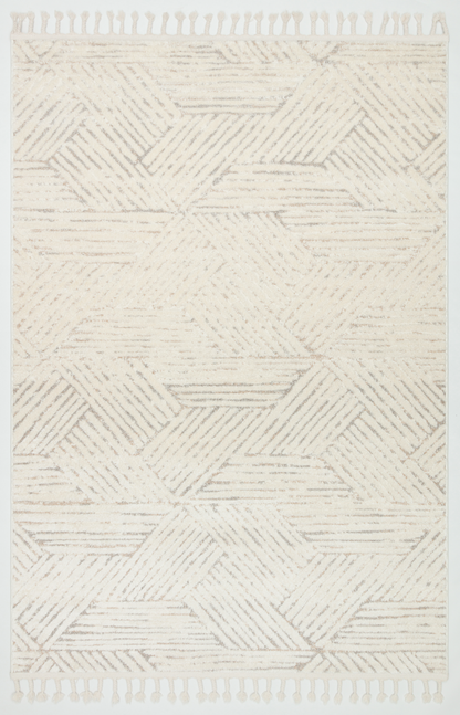 PALERMO A-11487 KREM Sık Dokuma Modern Geometrik Desenli Salon Koridor Mutfak Halısı
