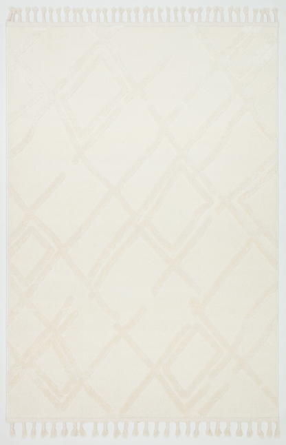 PALERMO A-11891 KREM Sık Dokuma Modern Geometrik Desenli Salon Koridor Mutfak Halısı