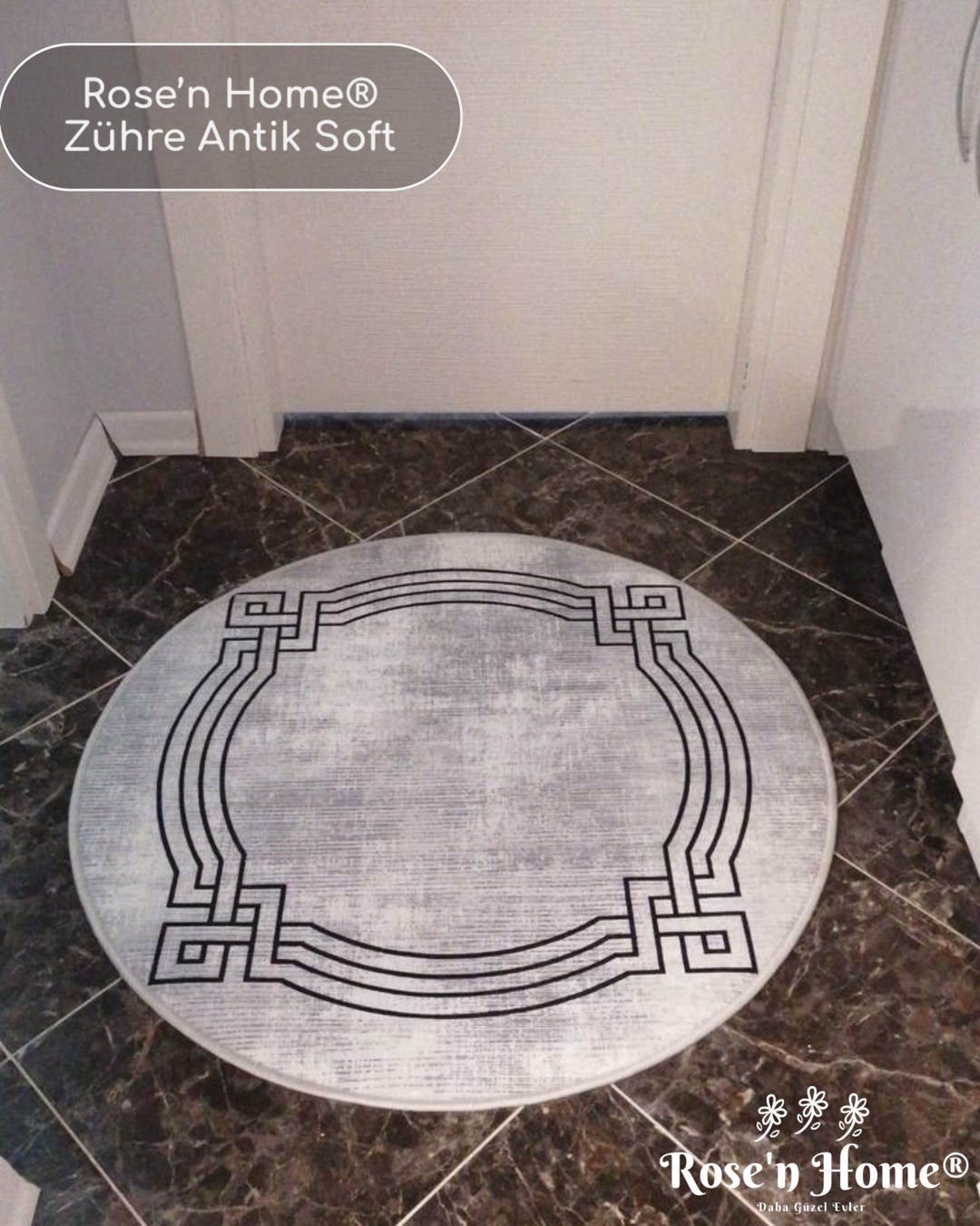 ZÜHRE ANTİK SOFT - %100 Pamuk Dokuma Taban Makinede Yıkanabilir Kaymaz Halı