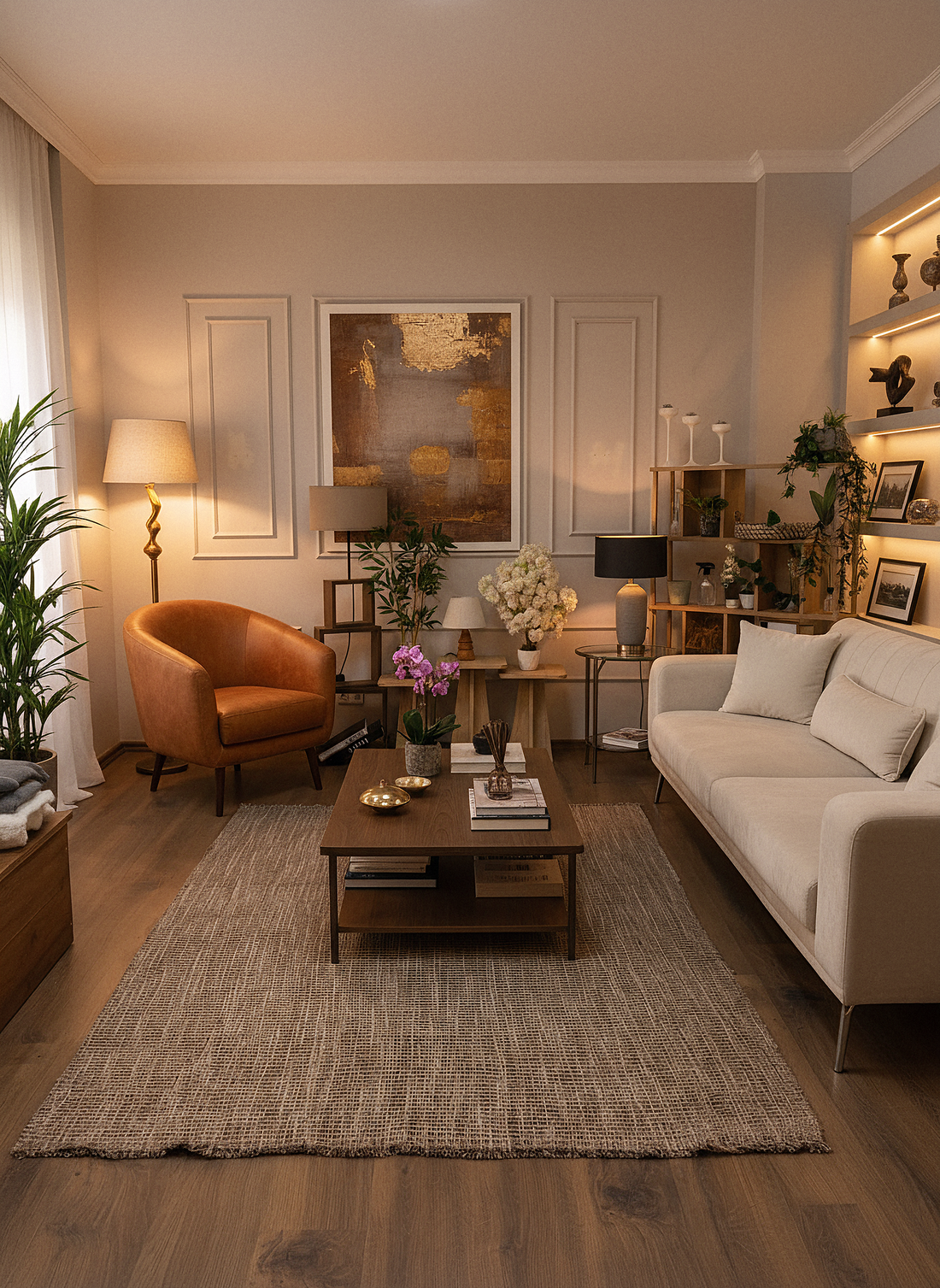 DOĞAL JÜT-1 Doğal Bitkisel İplikle Elde Dokuma Jüt Halı